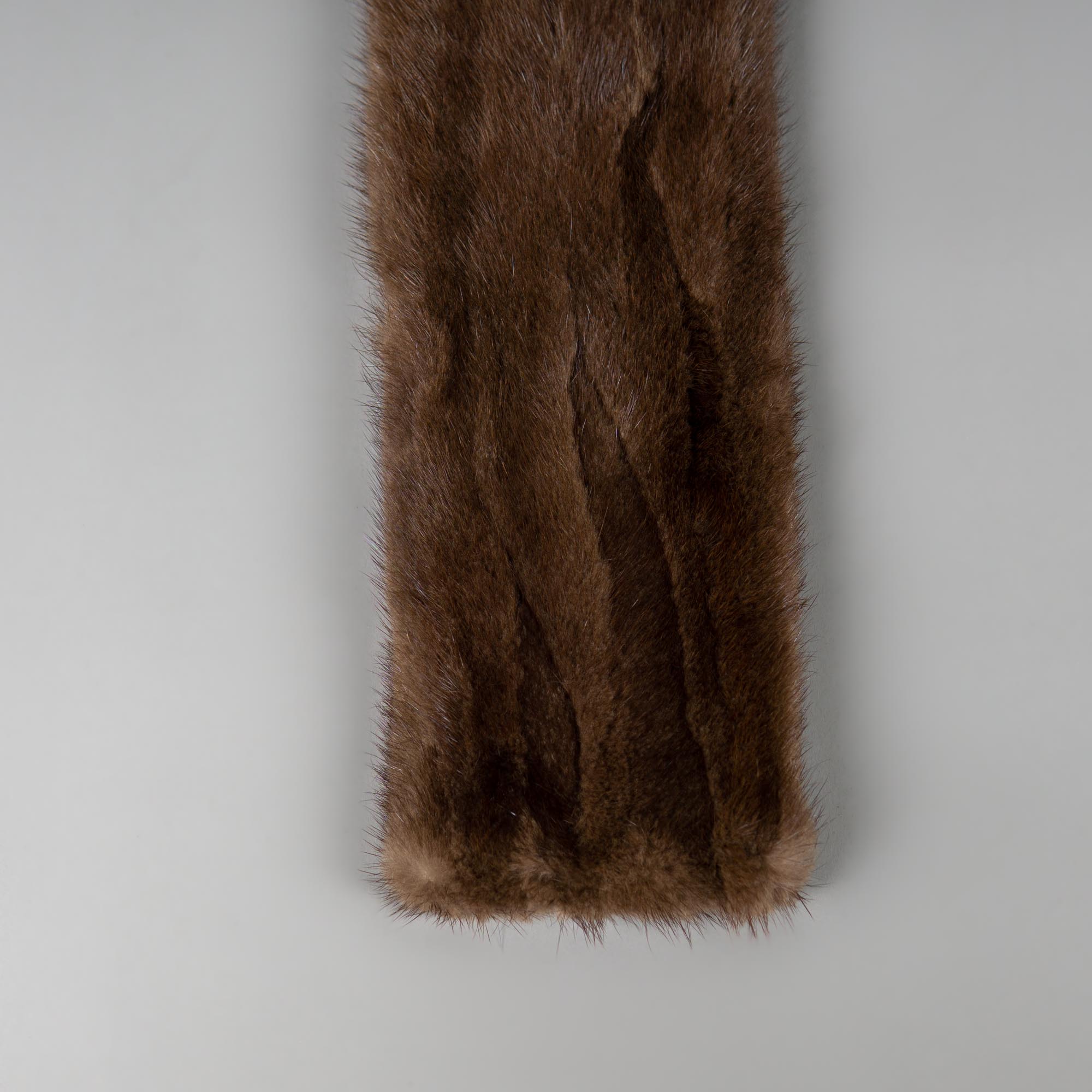Brown mink fur scarf