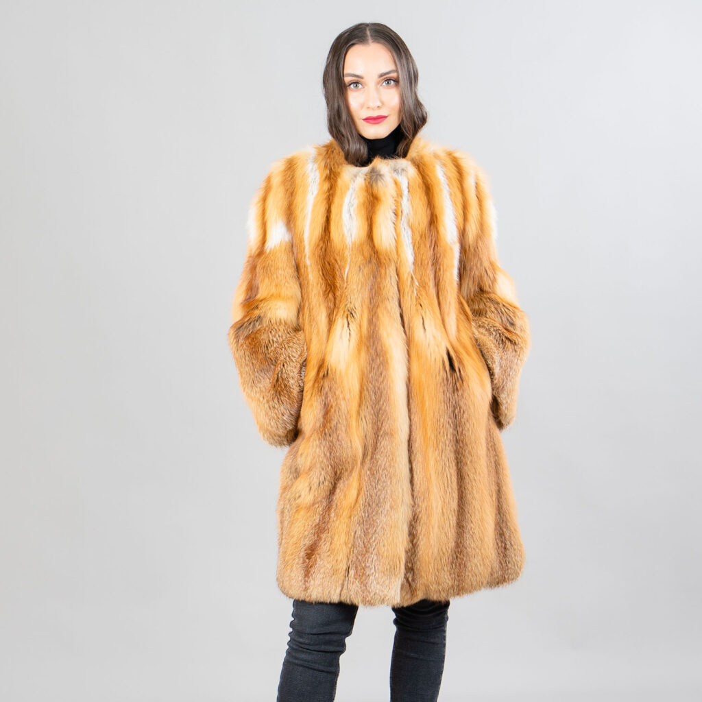 Red fox fur coat Exceptional quality of furs eFurs