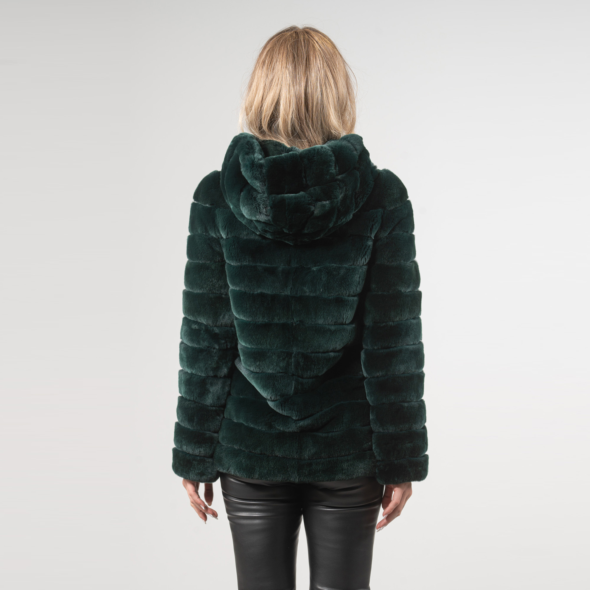 πράσινο γούνινο σακάκι λαγού