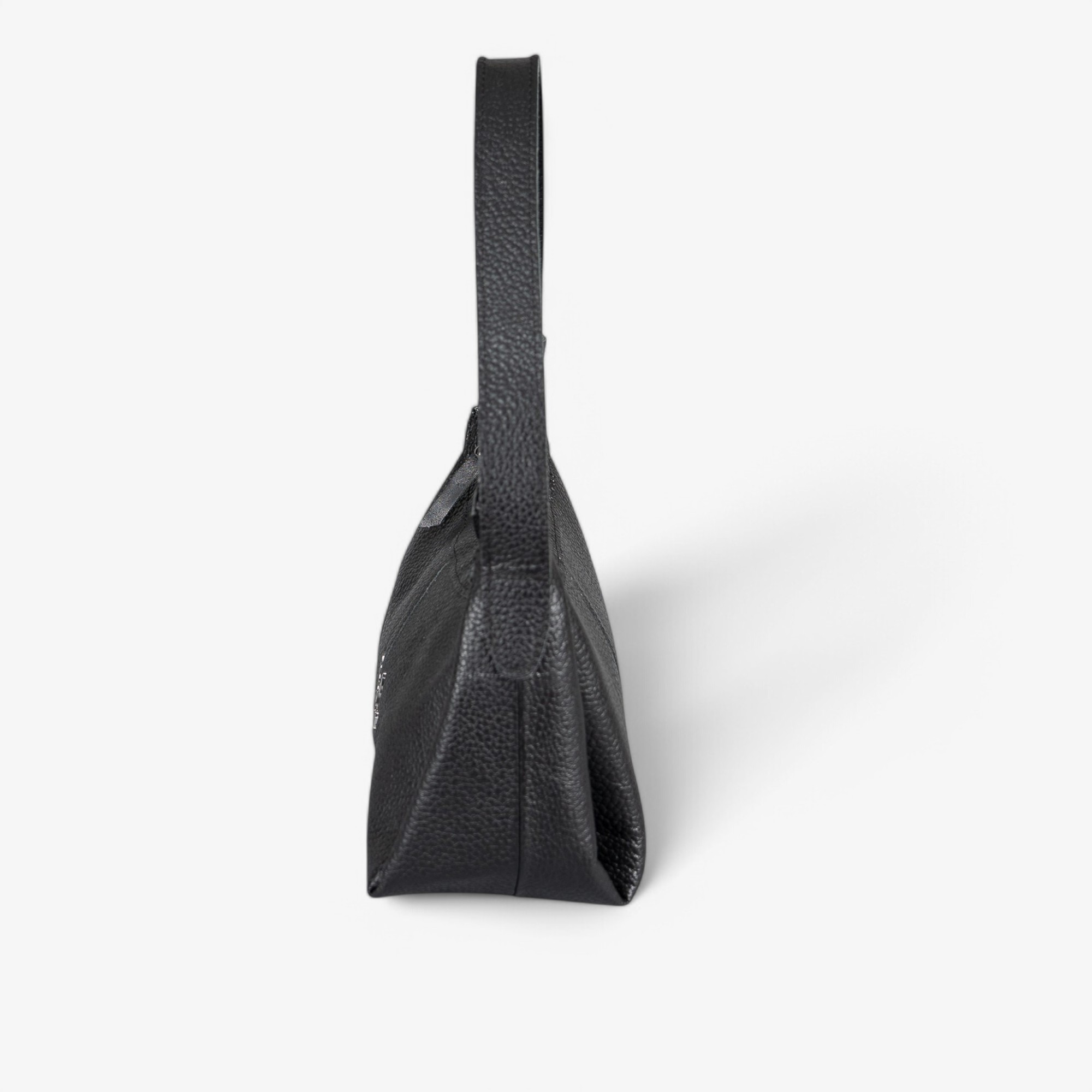 Black leather shoulder bag