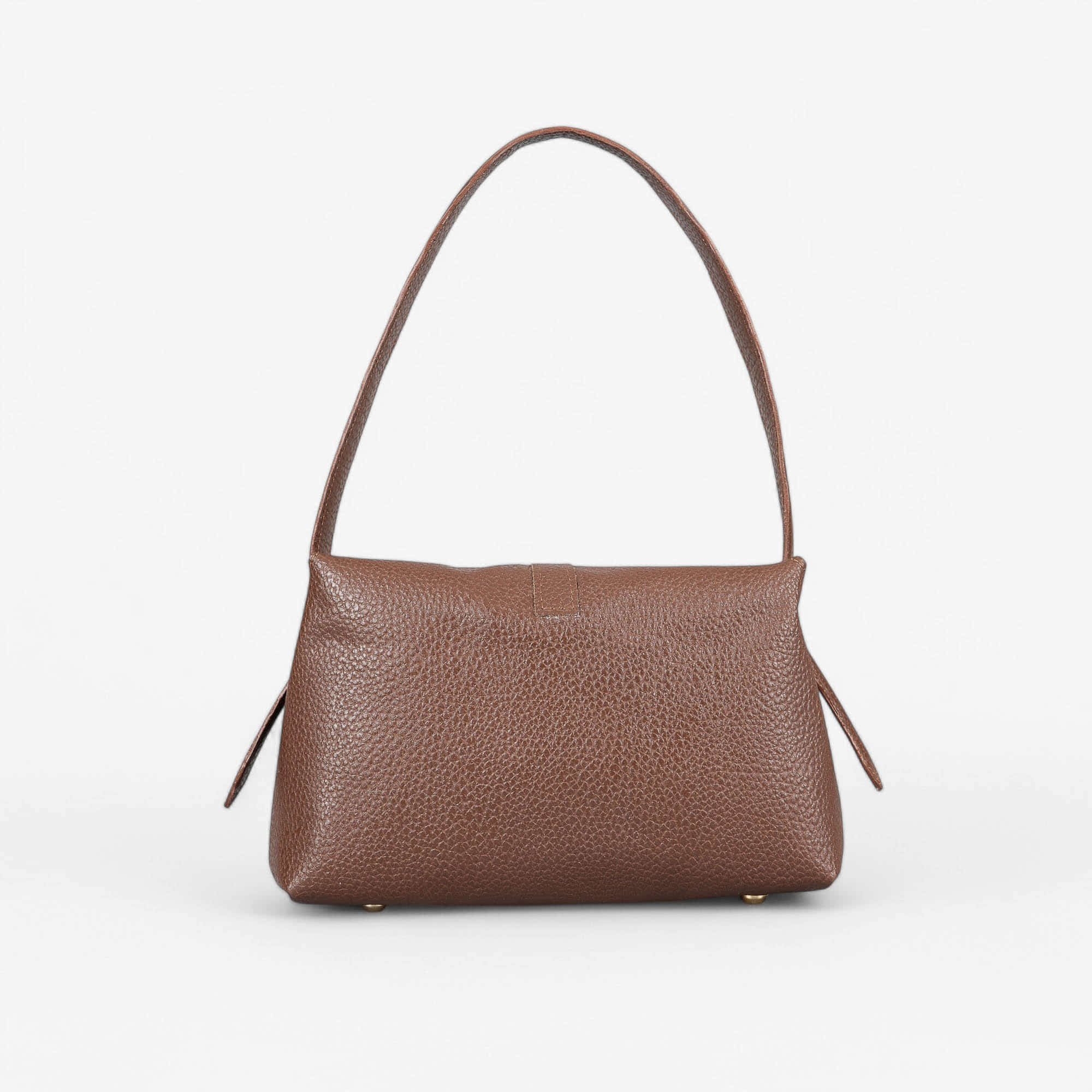 Brown leather shoulder bag