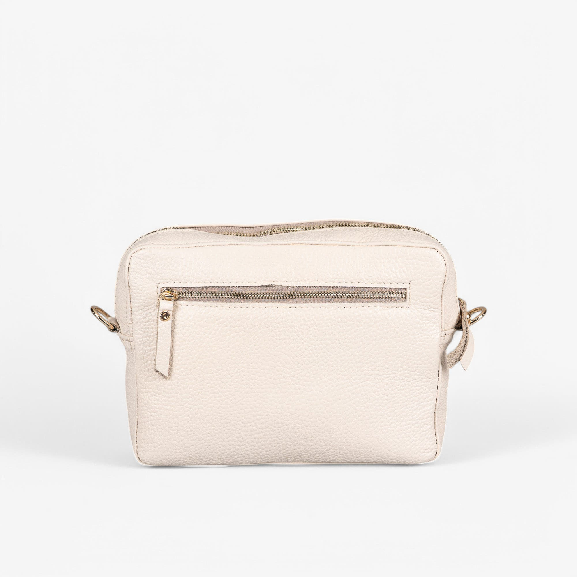 Light beige leather shoulder bag