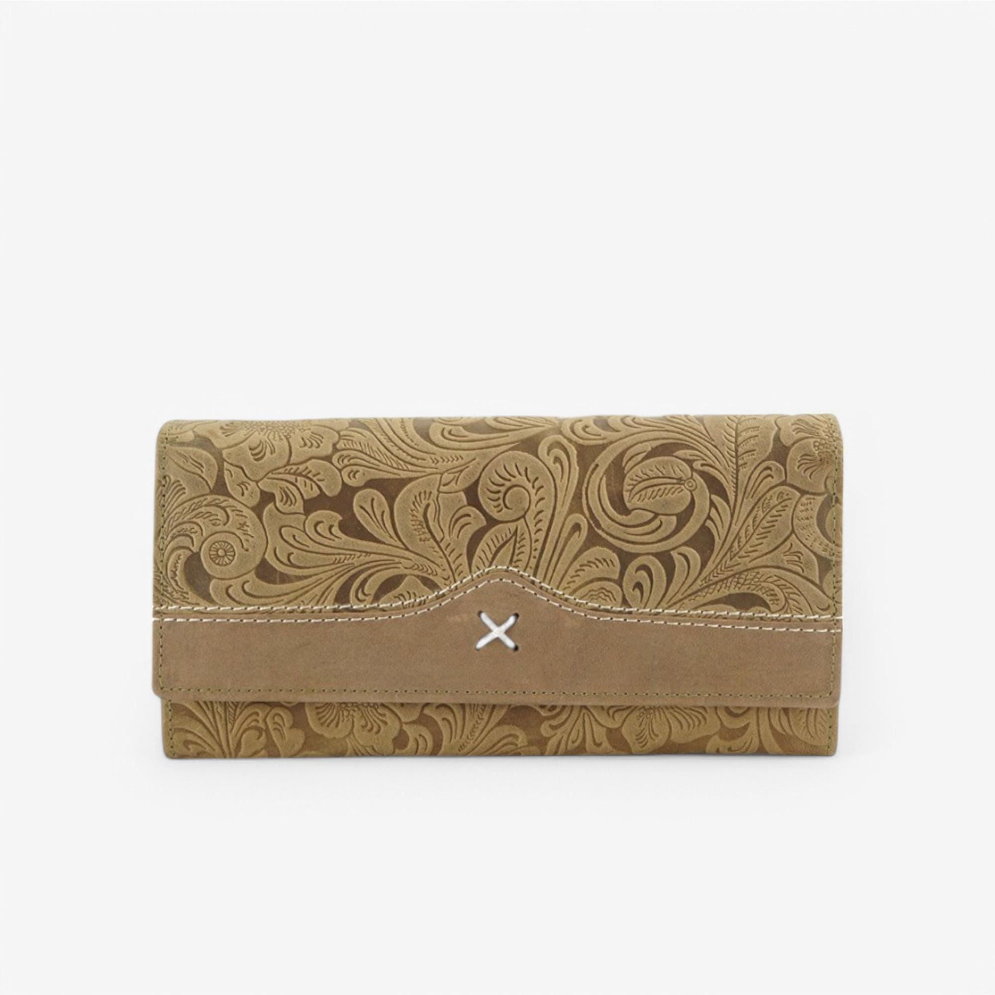 Women’s beige leather wallet