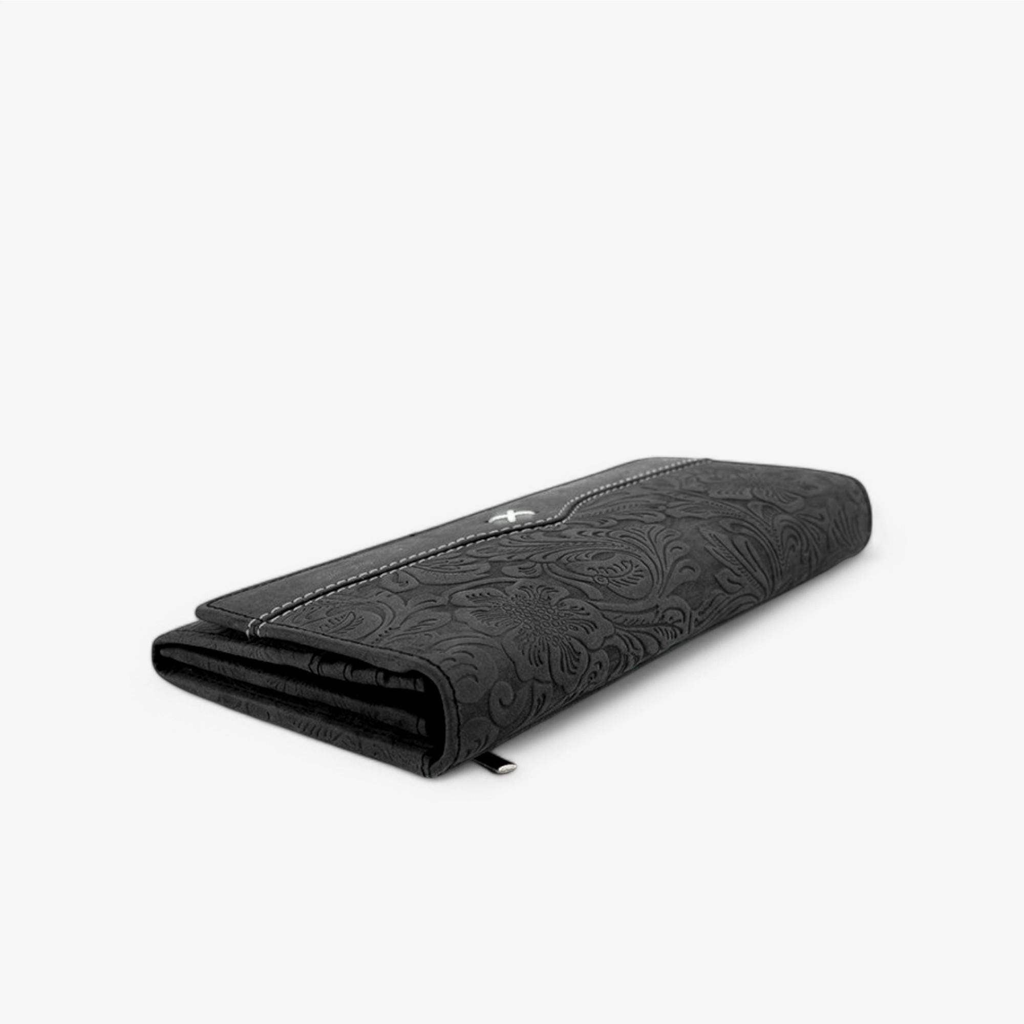 Women’s black leather wallet