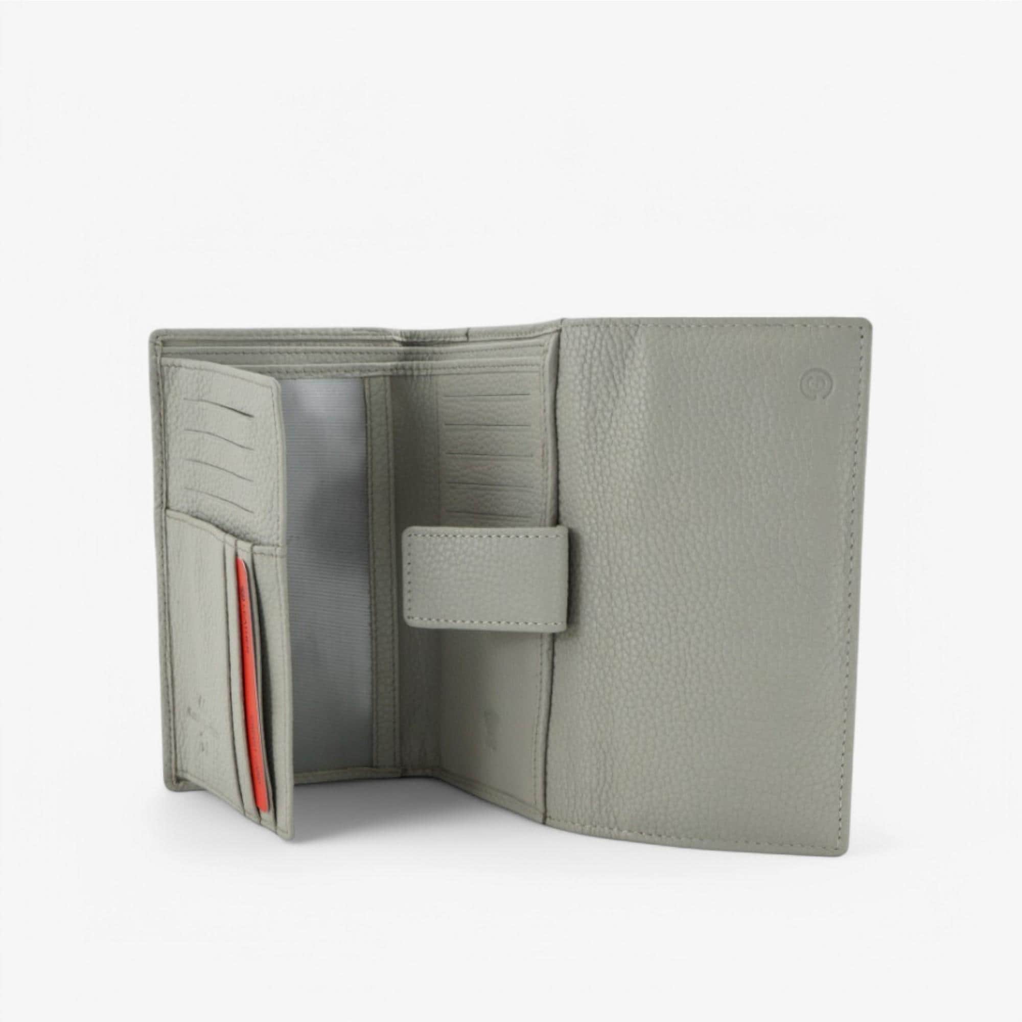 Women’s grey leather wallet