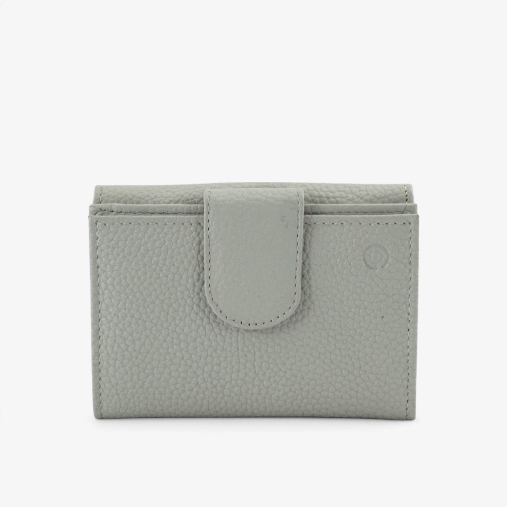 Women’s grey leather wallet with RFID