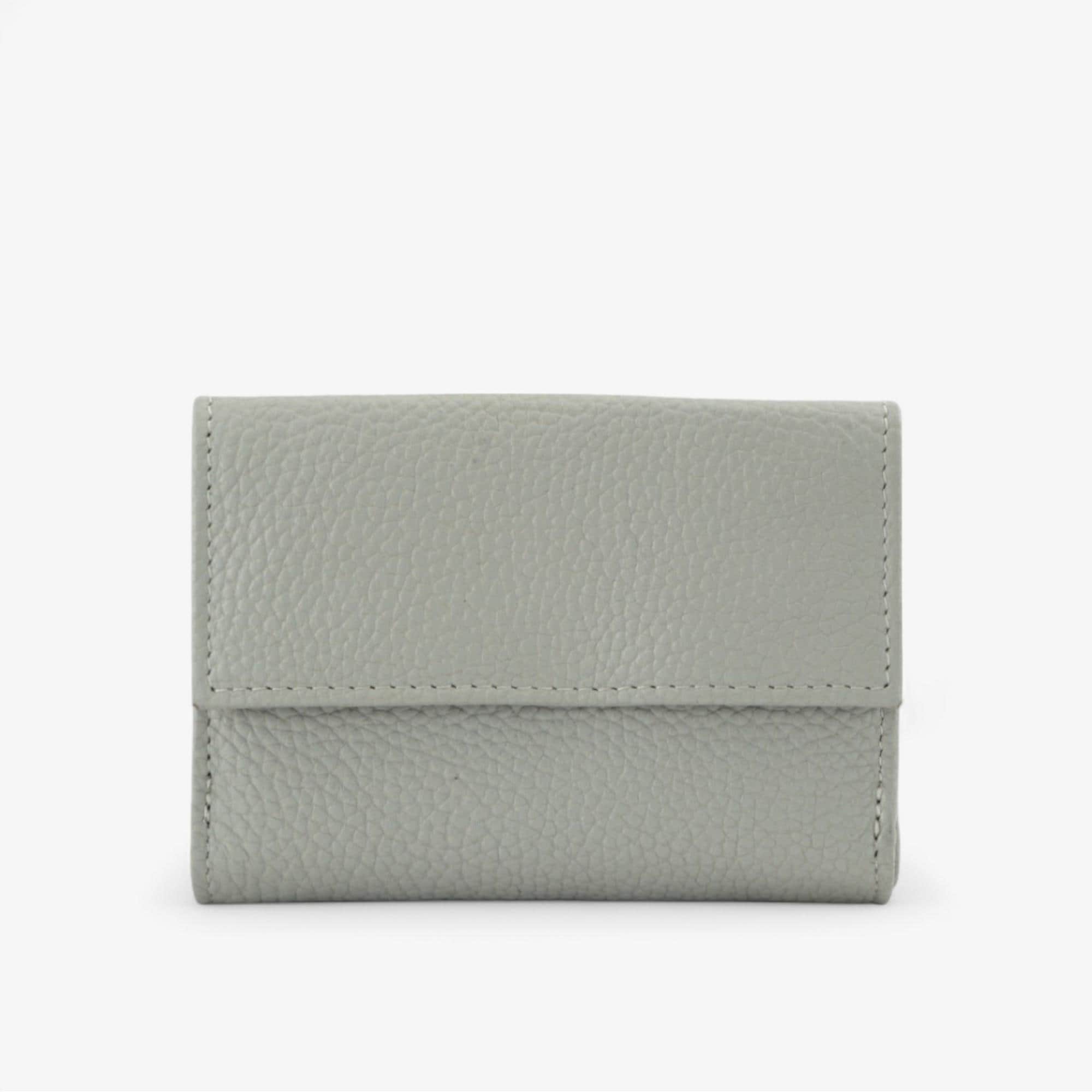 Women’s grey leather wallet with RFID