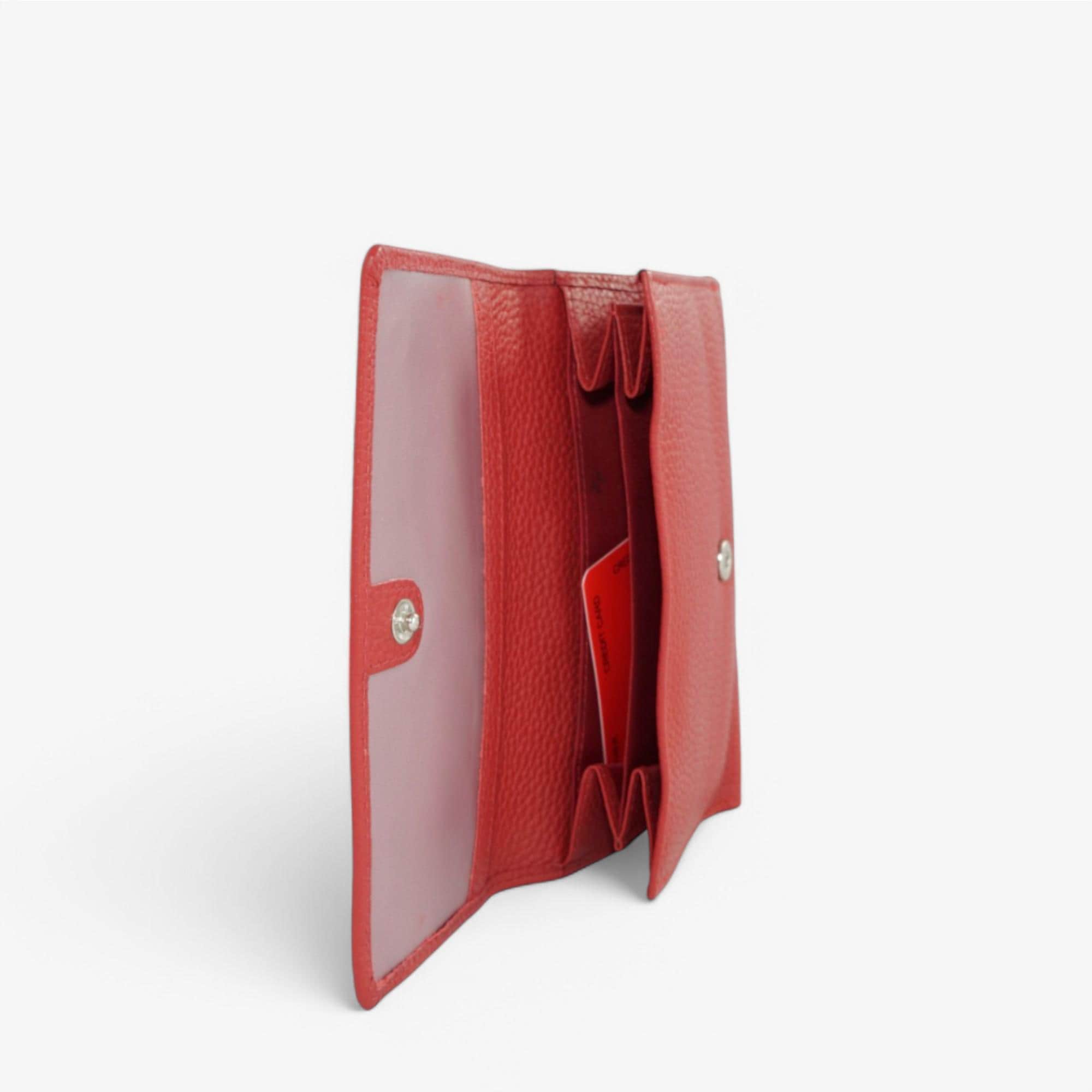 Women’s red leather wallet