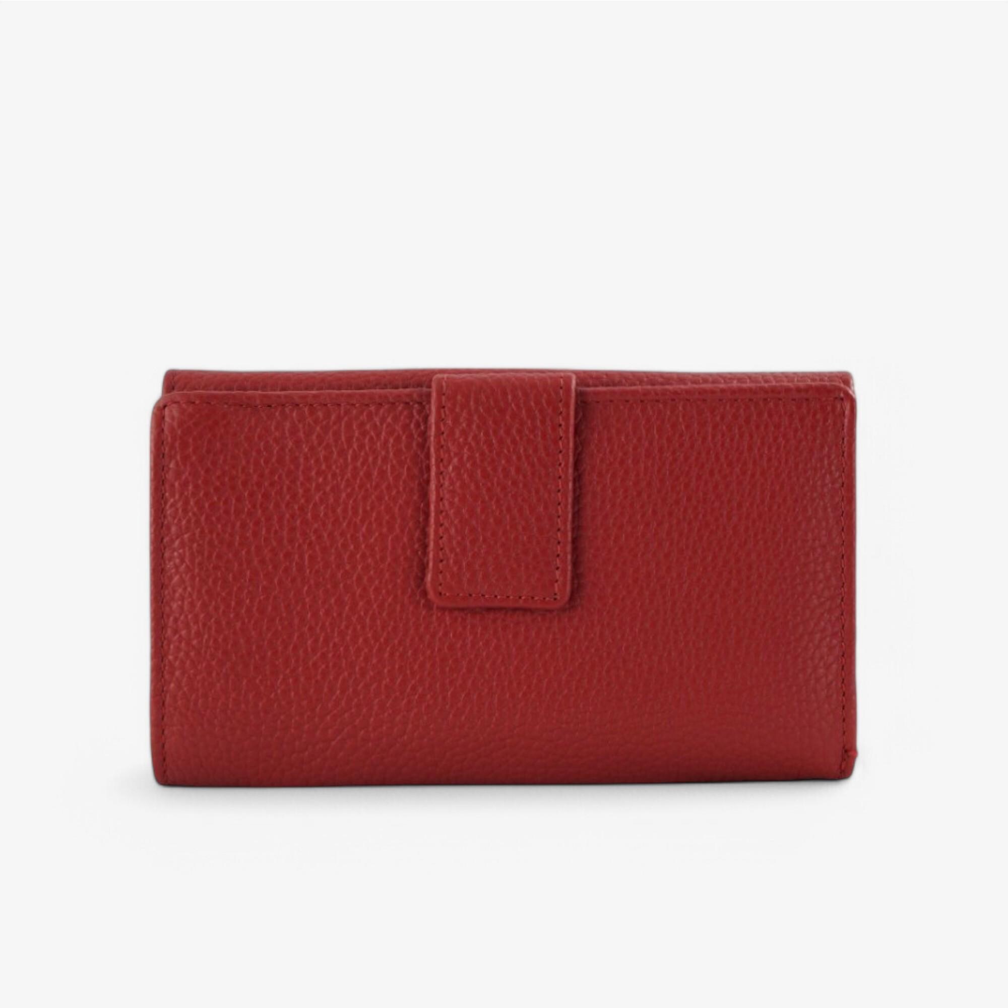 Women’s red leather wallet