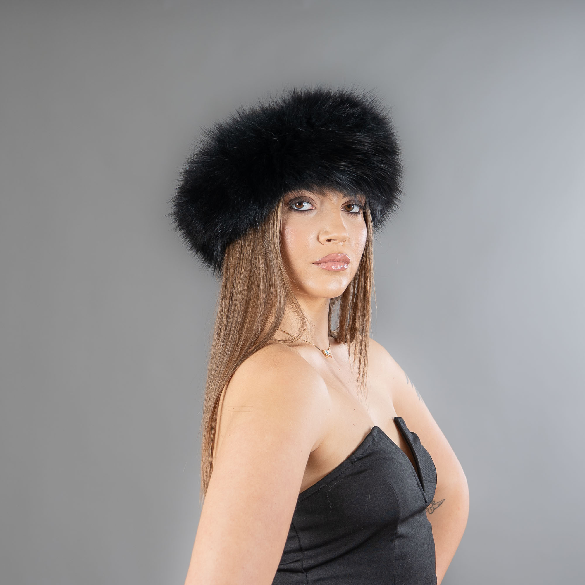 fox fur headband