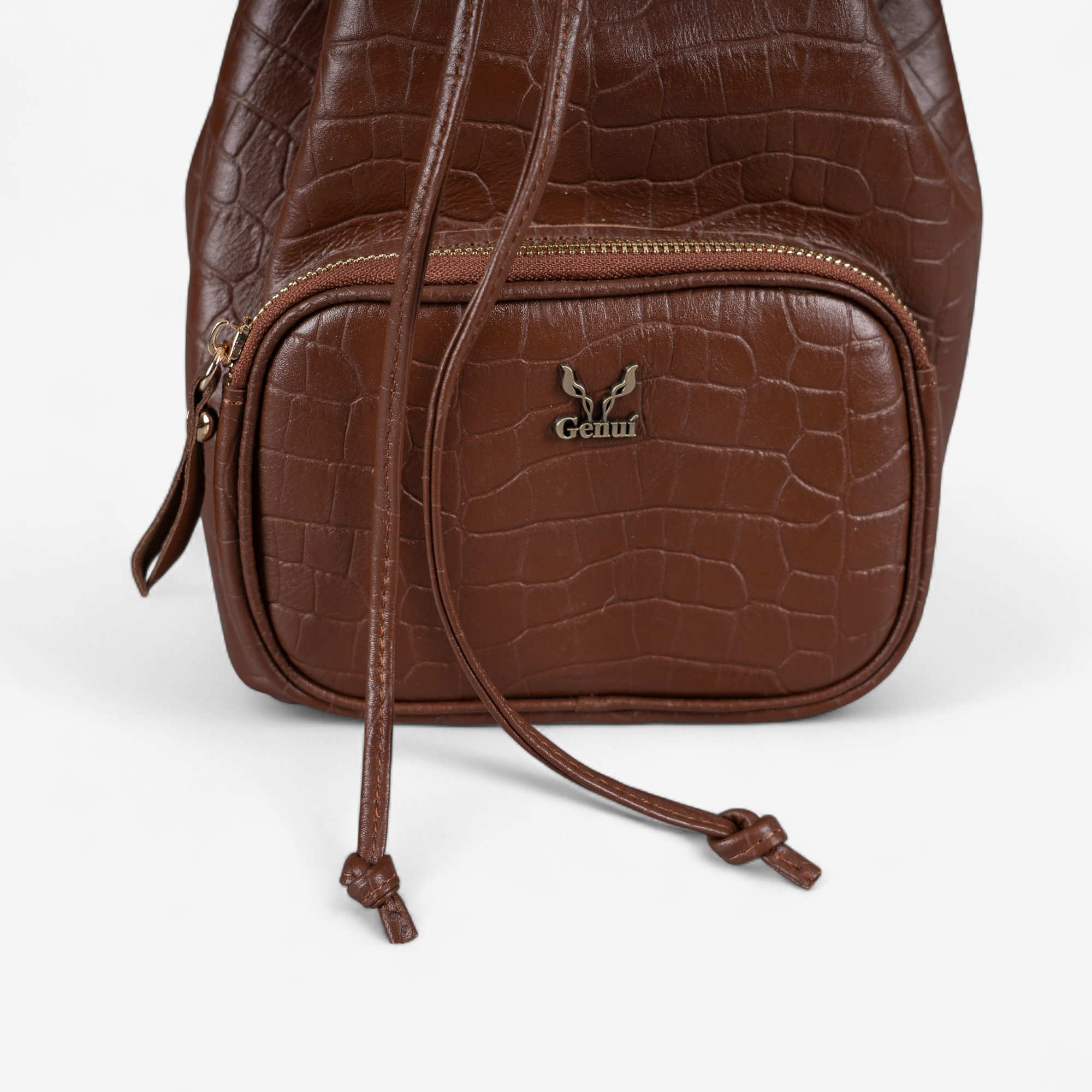 brown leather bag