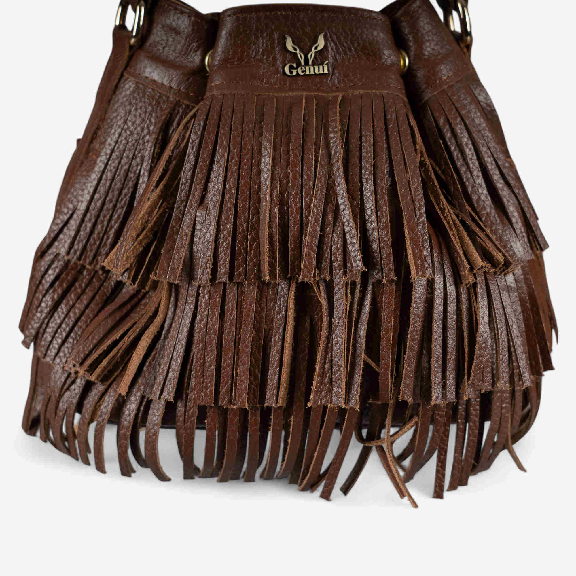 brown leather bag