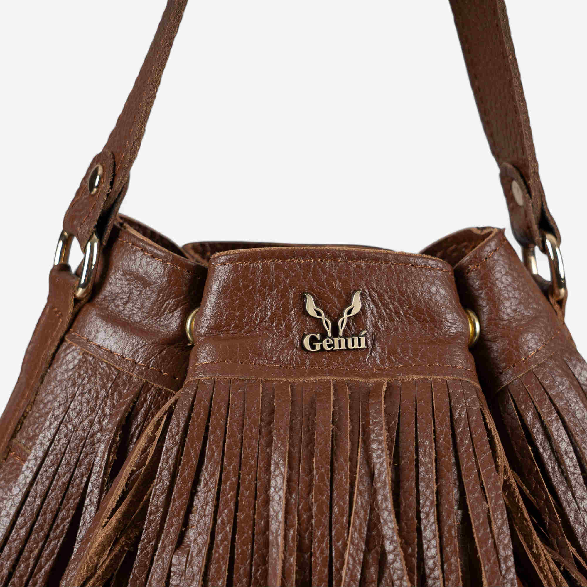 brown leather bag