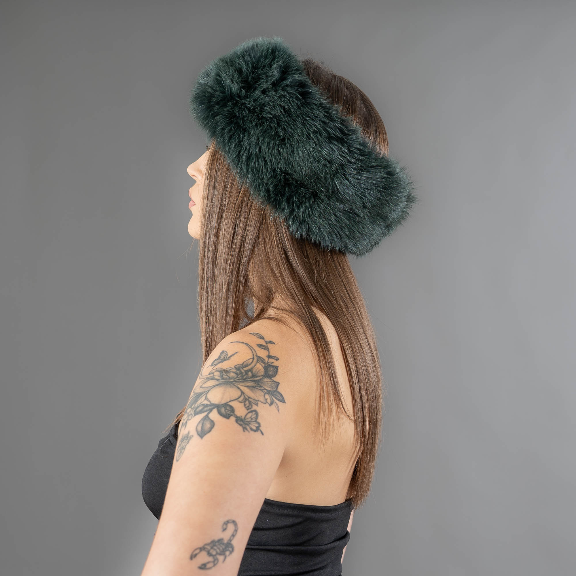fox fur headband