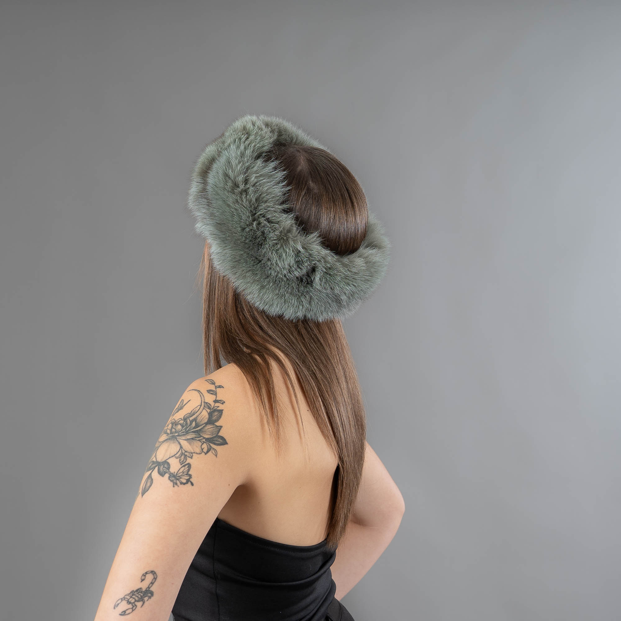 fox fur headband