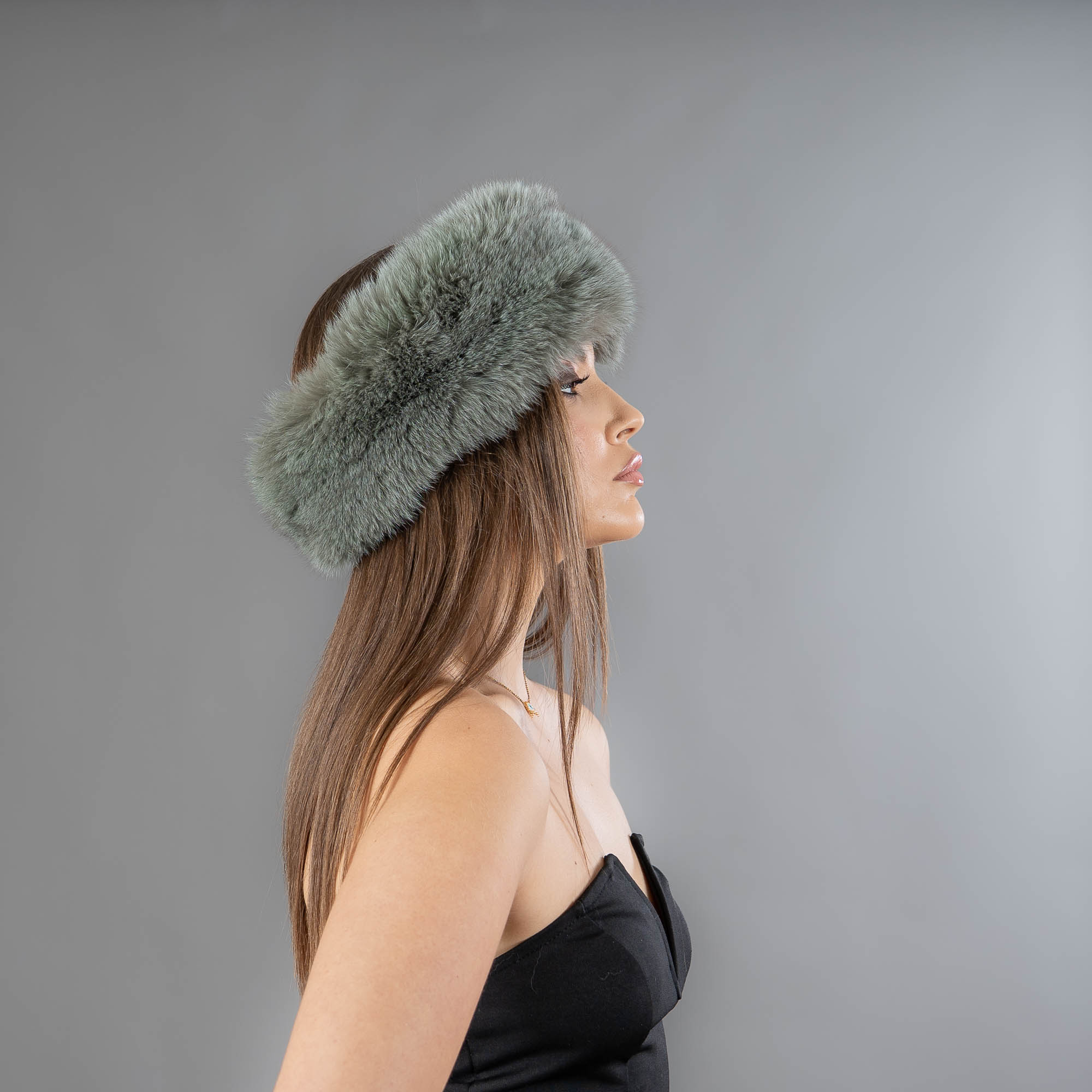 fox fur headband